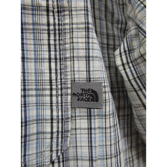 The North Face Shirt Large Gray A5 Series Button Down Plaid Pockets - Picture 5 of 12